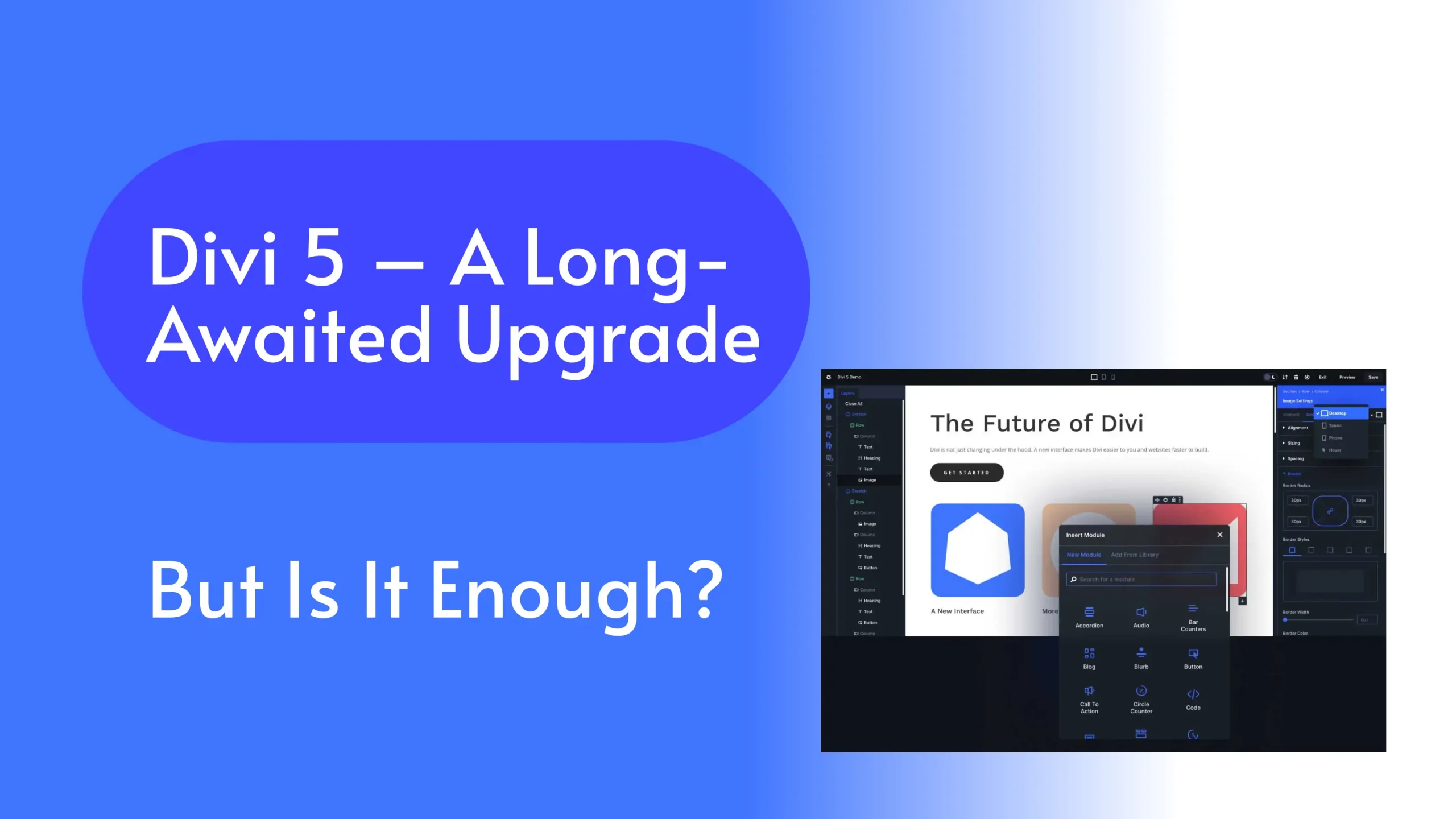 Divi 5 - a real comeback?