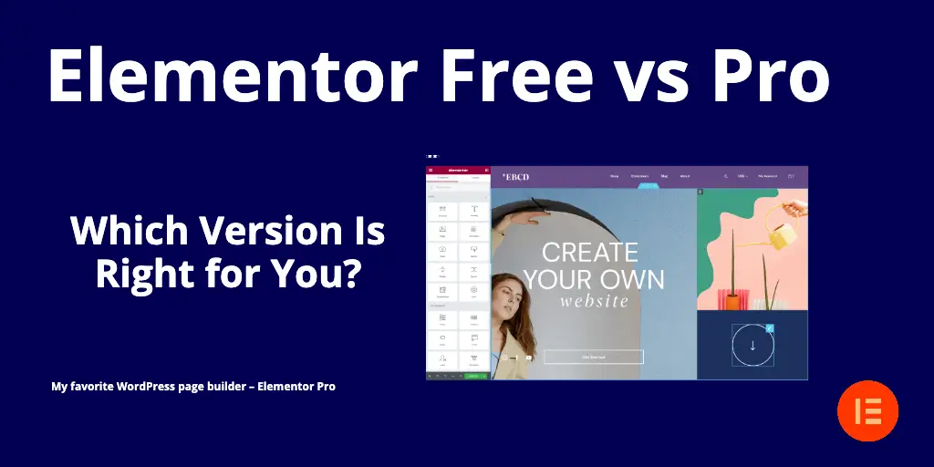 Elementor Free vs Pro